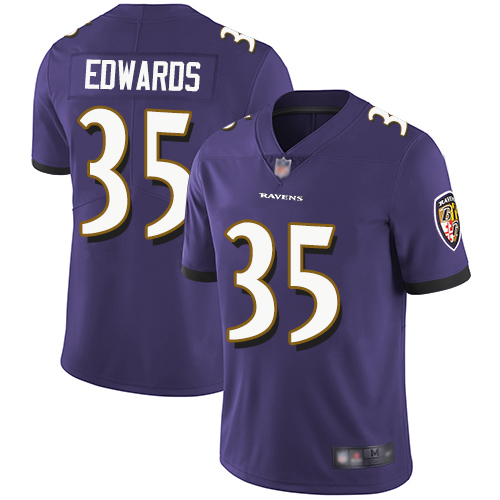 Baltimore Ravens Limited Purple Men Gus Edwards Home Jersey NFL Football 35 Vapor Untouchable